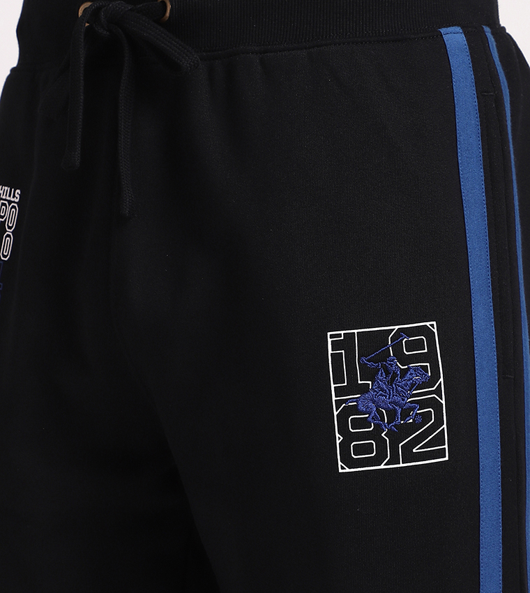 Logo Printed Drawstring Waist Trackpants