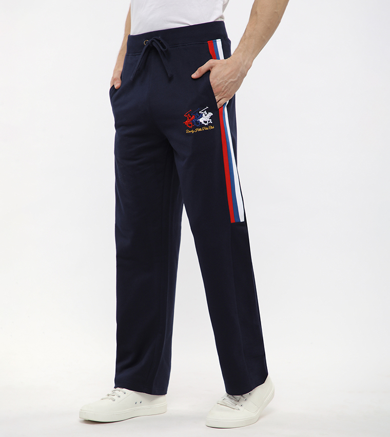 Side Striped Drawstring Waist Trackpants