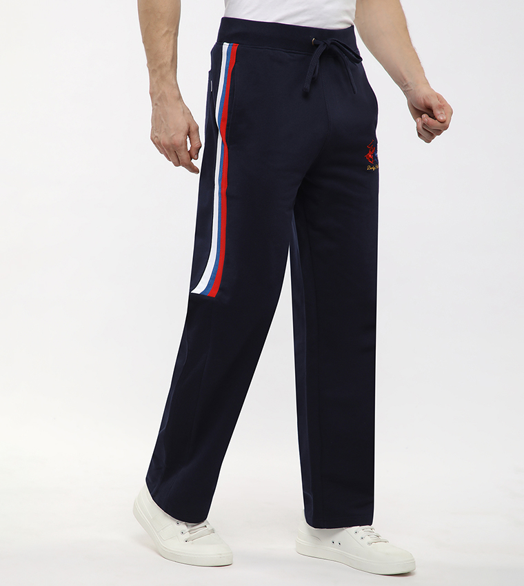 Side Striped Drawstring Waist Trackpants