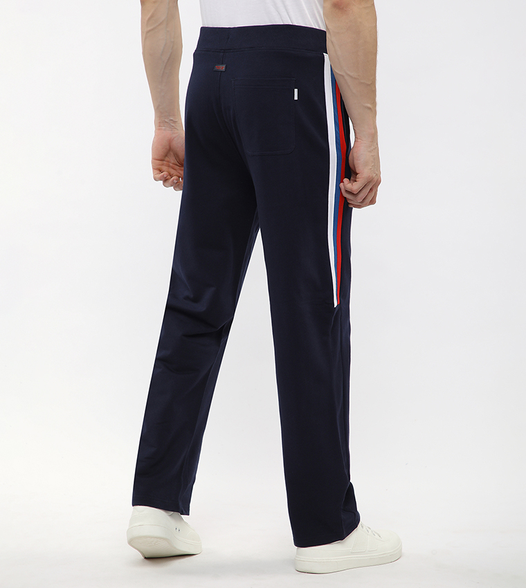 Side Striped Drawstring Waist Trackpants