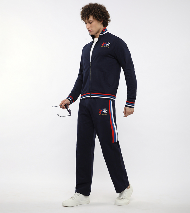 Side Striped Drawstring Waist Trackpants