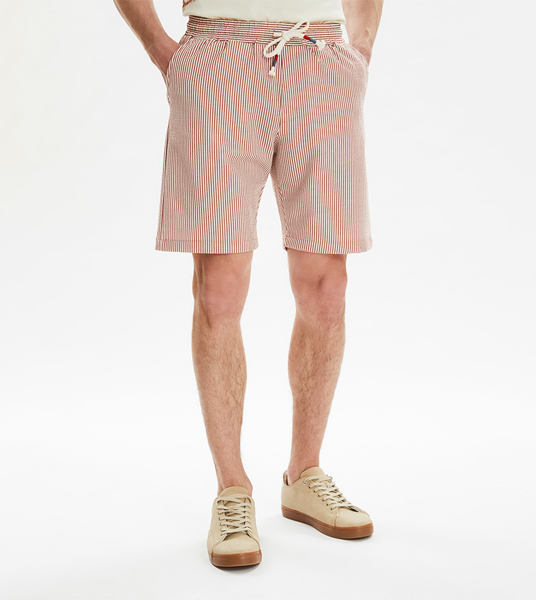Buy Trendyol Regular Fit Striped Shorts & Bermuda In Blue | 6thStreet