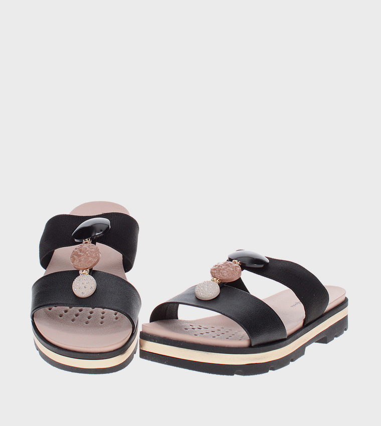 صندل نسائي مريح بمقدمة مفتوحة 