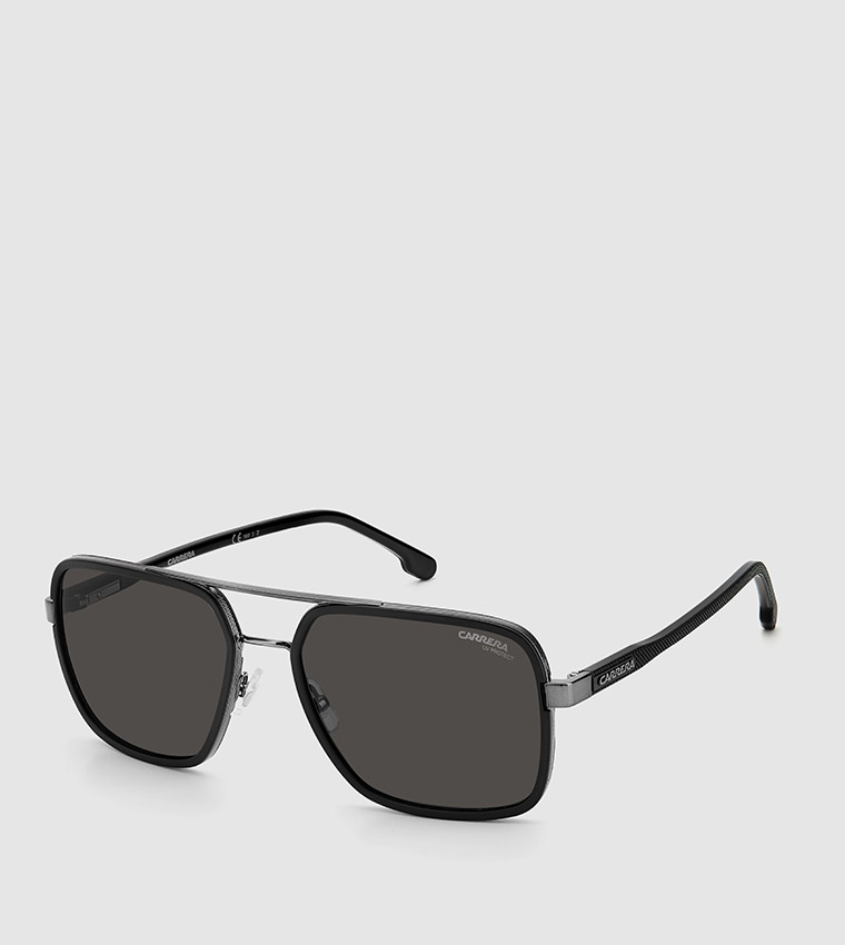 Rectangular Sunglass-Dark Ruthenium Black
