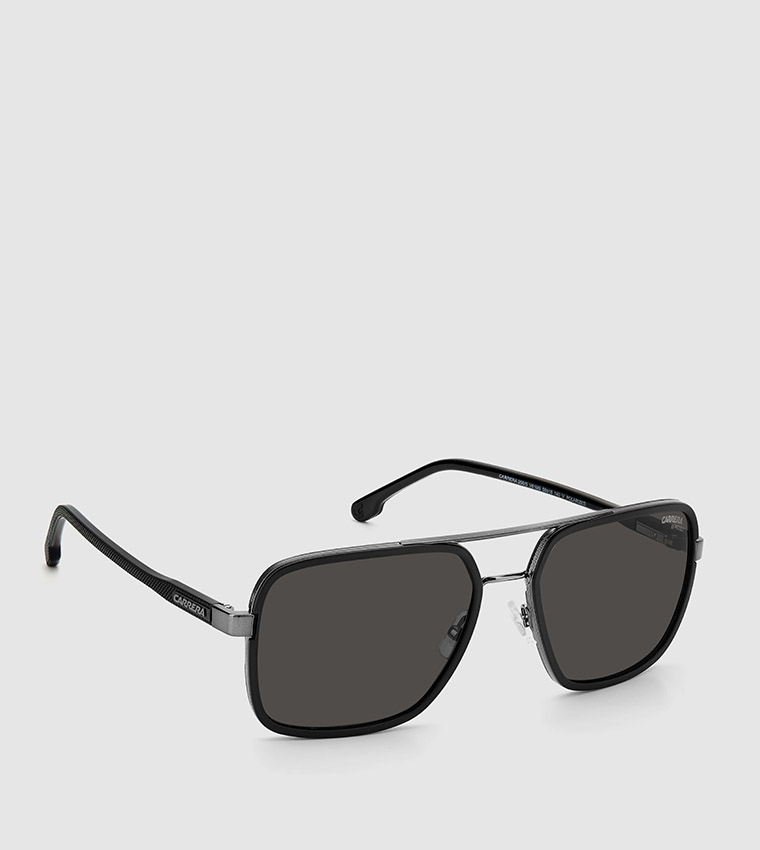 Rectangular Sunglass-Dark Ruthenium Black