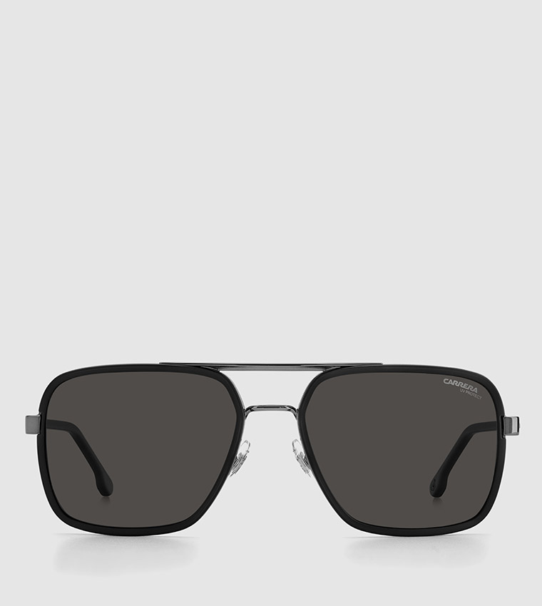 Rectangular Sunglass-Dark Ruthenium Black