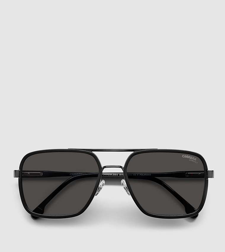 Rectangular Sunglass-Dark Ruthenium Black
