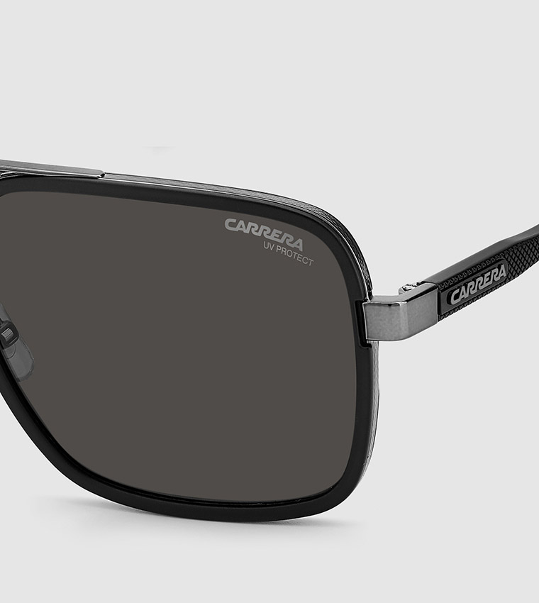 Rectangular Sunglass-Dark Ruthenium Black