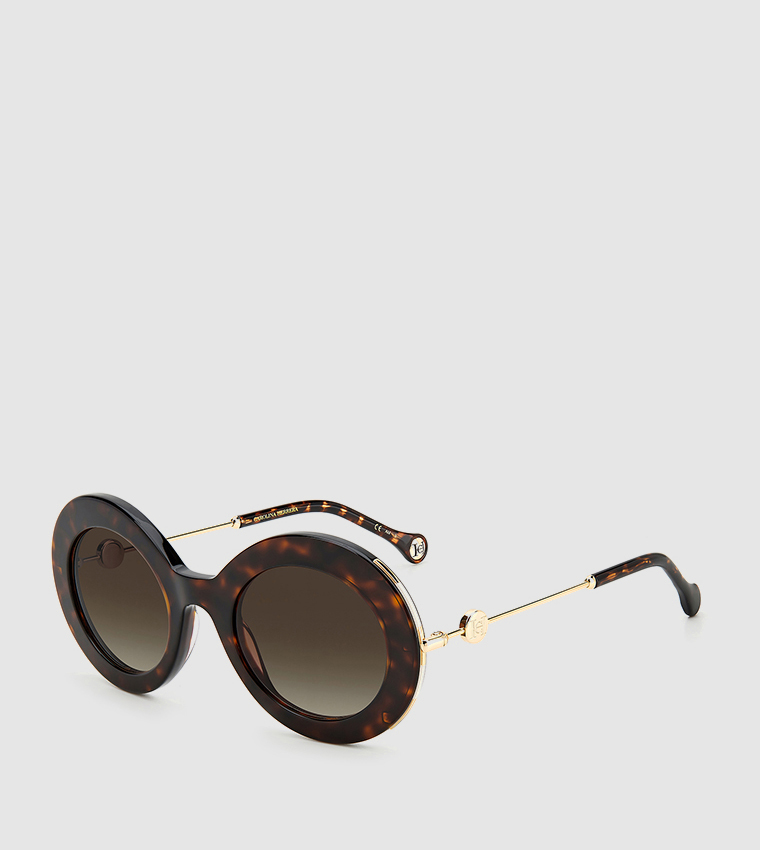 Patterned Round Sunglasses