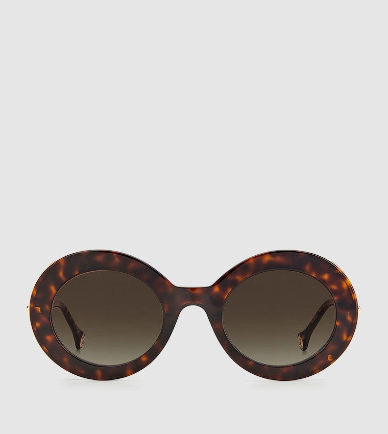 Patterned Round Sunglasses