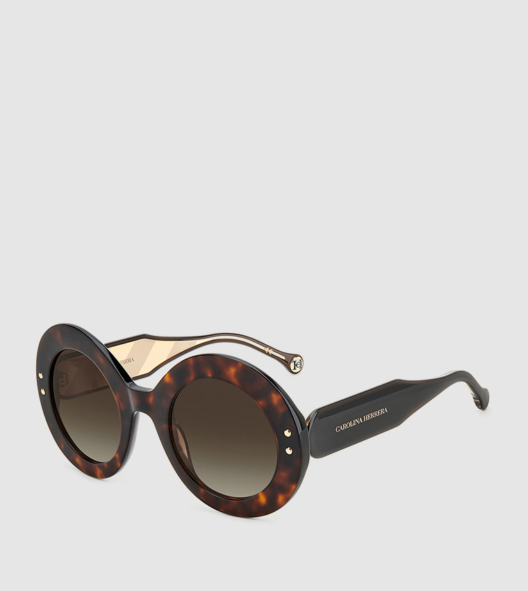 Patterned Round Sunglasses