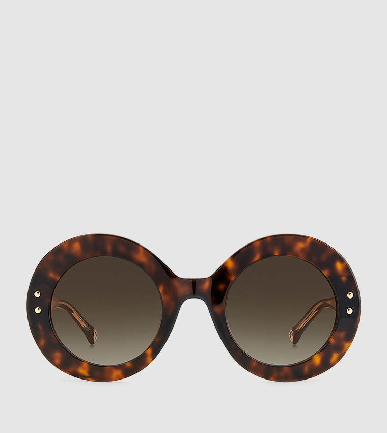 Patterned Round Sunglasses