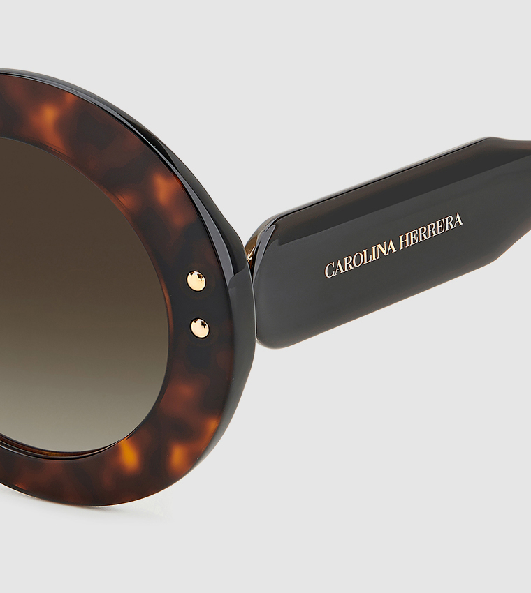 Patterned Round Sunglasses