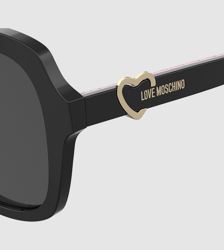 Moschino gold discount heart sunglasses