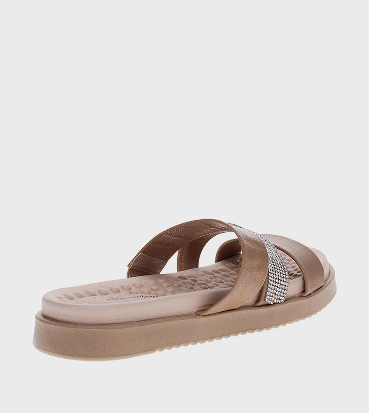 JORAD Embellished Strappy Flat Sandals