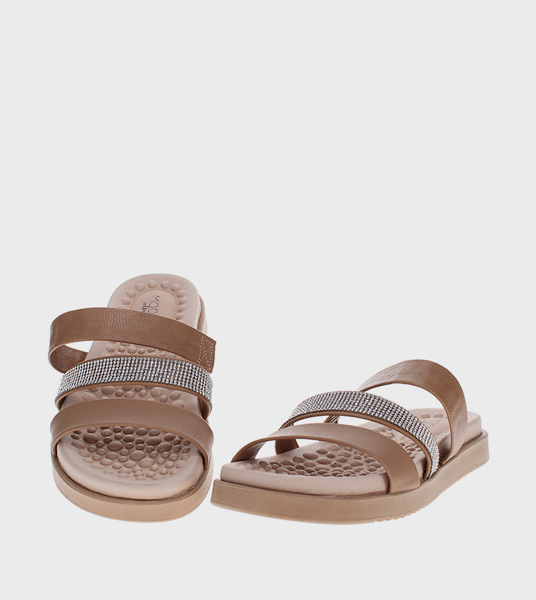 JORAD Embellished Strappy Flat Sandals