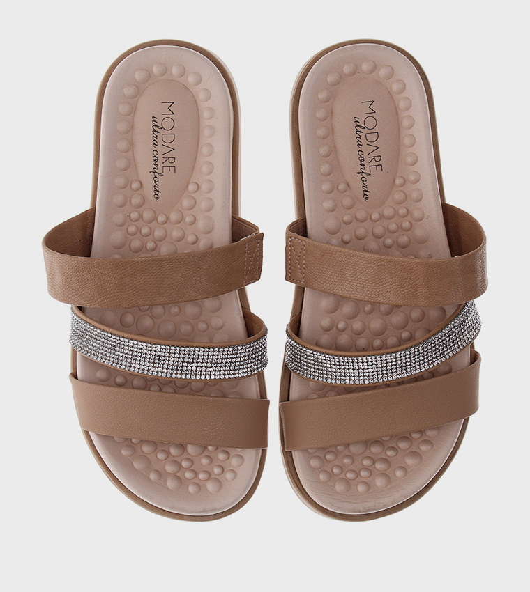JORAD Embellished Strappy Flat Sandals