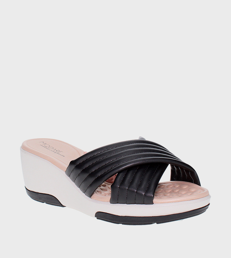 MAPLE Quilted Wedge Sandals