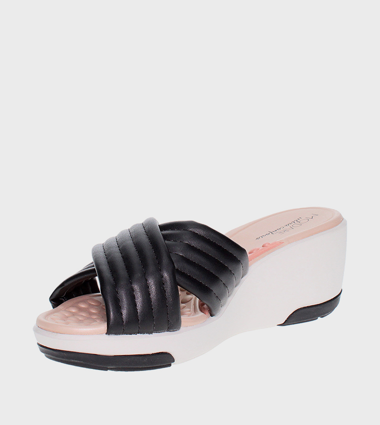 MAPLE Quilted Wedge Sandals