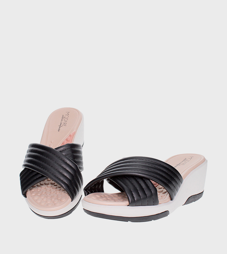 MAPLE Quilted Wedge Sandals