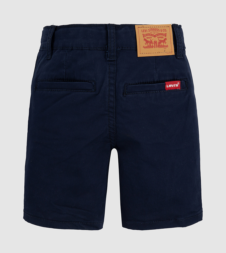 Buy Levi's Kids Solid Button Closure Chino Shorts In NAVY BLUE