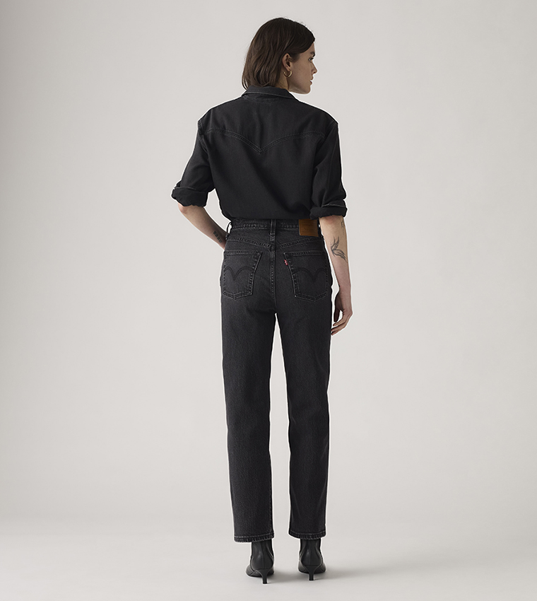 Ribcage Washed Straight Fit Jeans