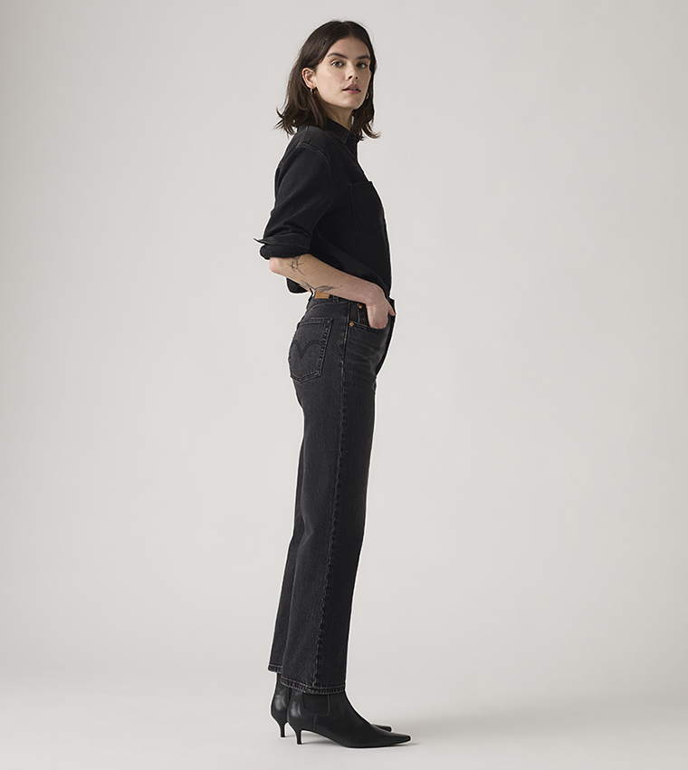 Ribcage Washed Straight Fit Jeans