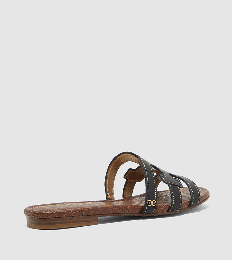 Bay Typography Print Flat Sandals