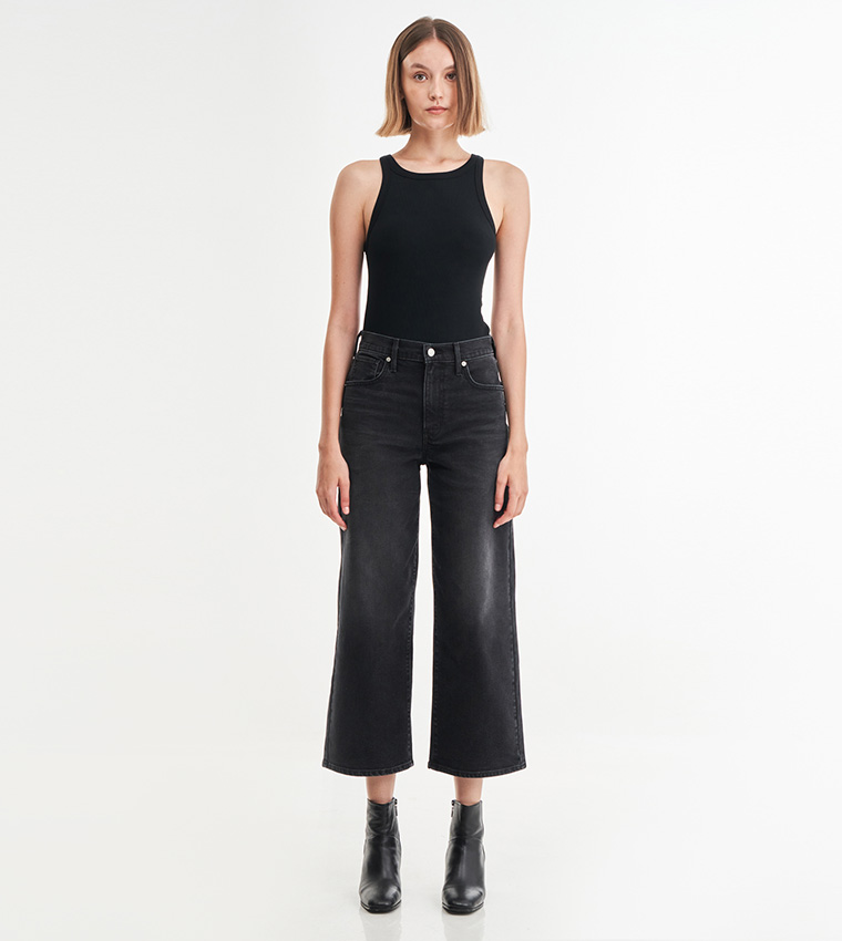 High Rise Wide Leg Jeans