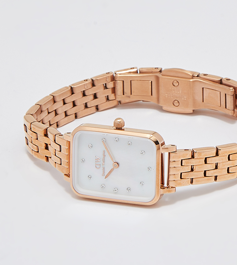 QUADRO Stone Embellished Analog Watch