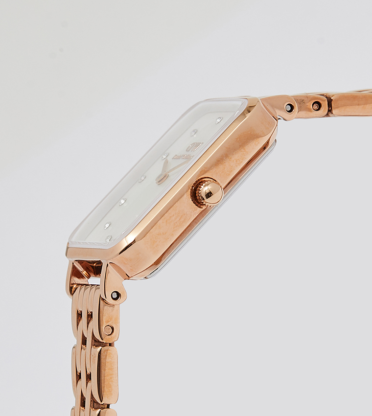 QUADRO Stone Embellished Analog Watch
