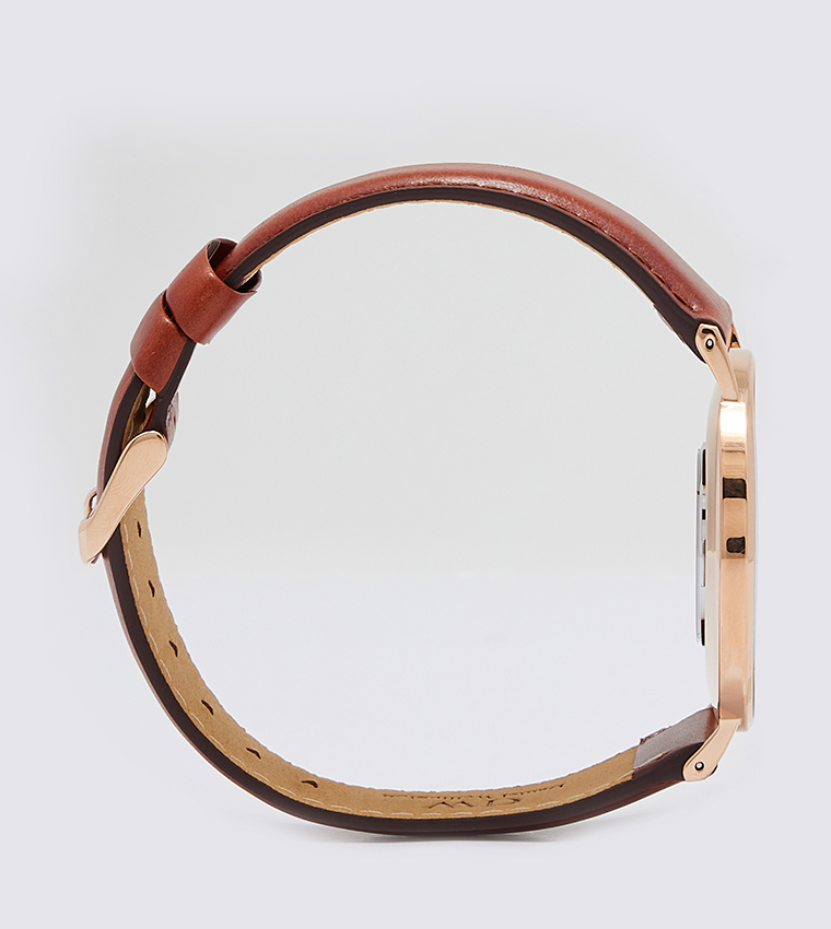 Classic Leather Strap Analog Watch