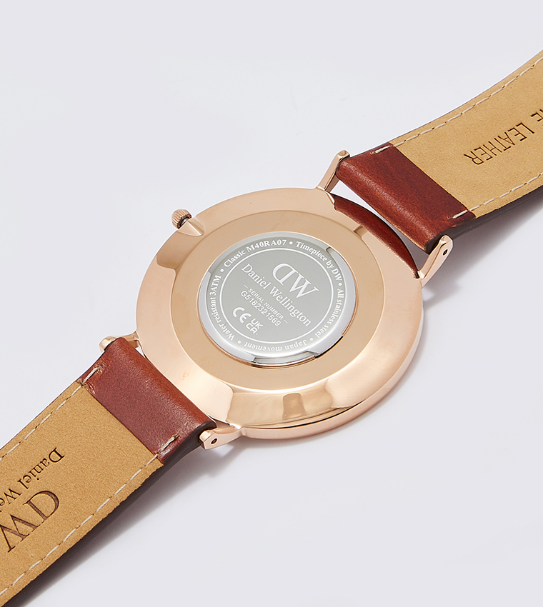 Classic Leather Strap Analog Watch