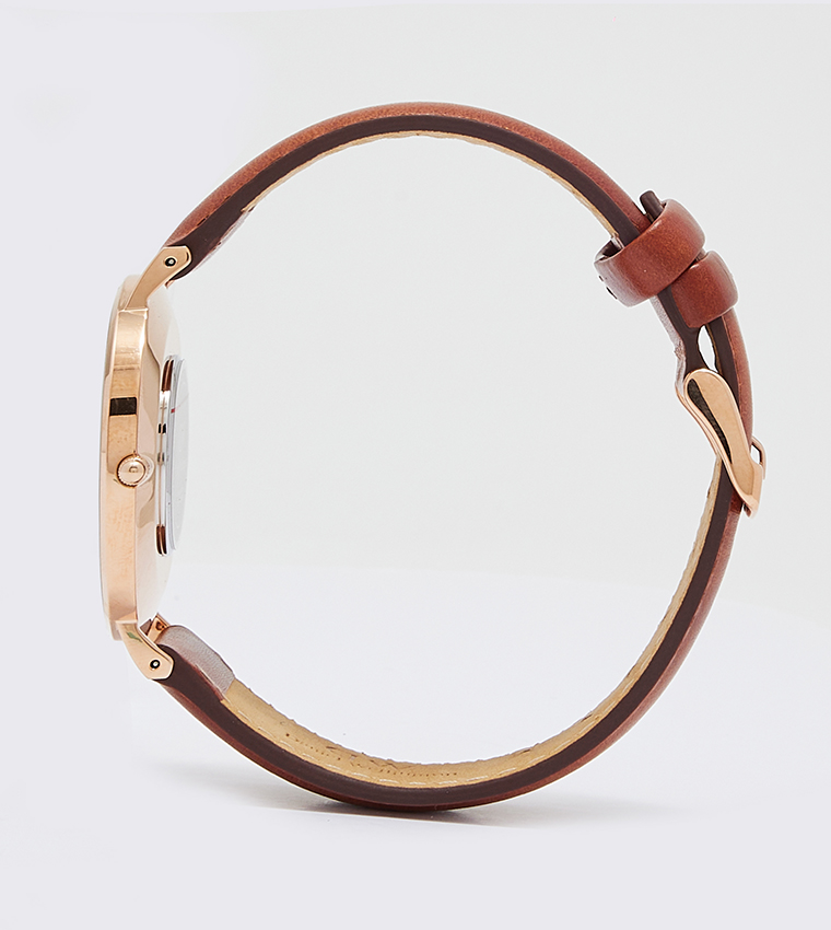 Classic Leather Strap Analog Watch