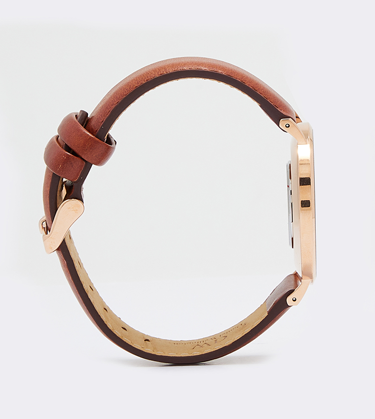 Classic Leather Strap Analog Watch