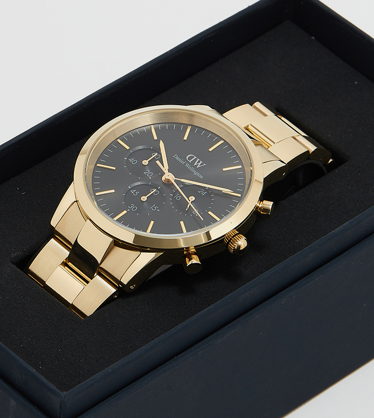 ICONIC Black Dial Analog Watch