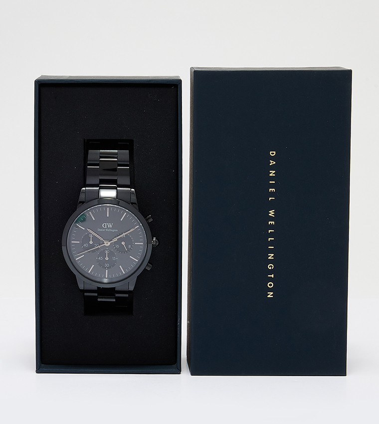 ICONIC Black Dial Analog Watch