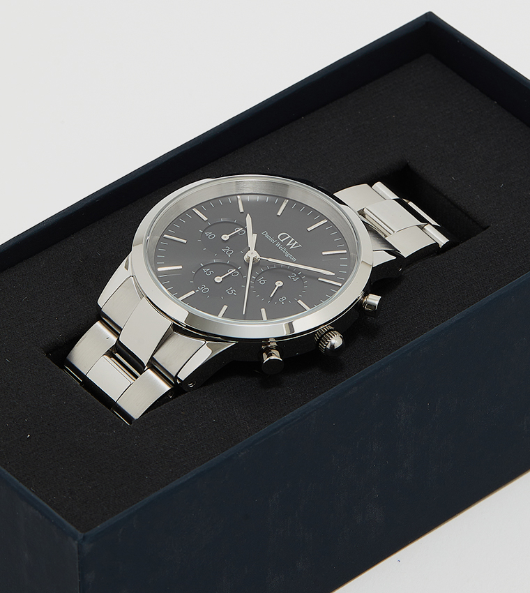 ICONIC Black Dial Analog Watch