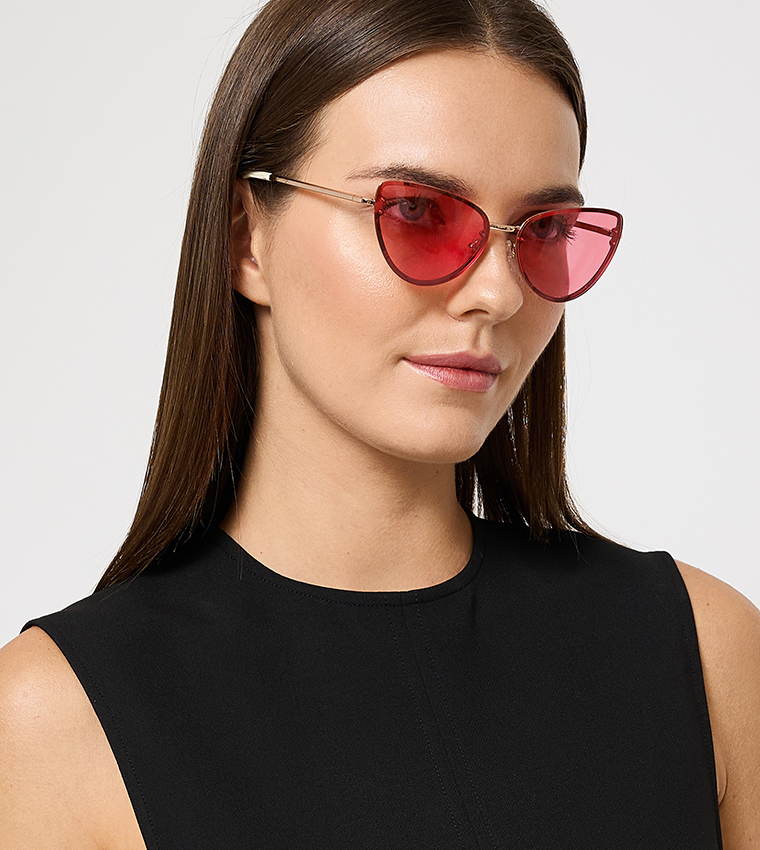 LYNX Steel Gradient Cat-Eye Sunglasses