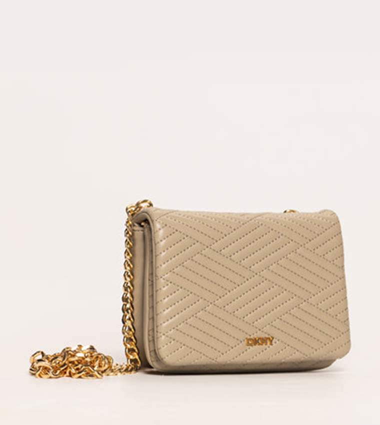 DEEDRA Textured Flap Shoulder Bag