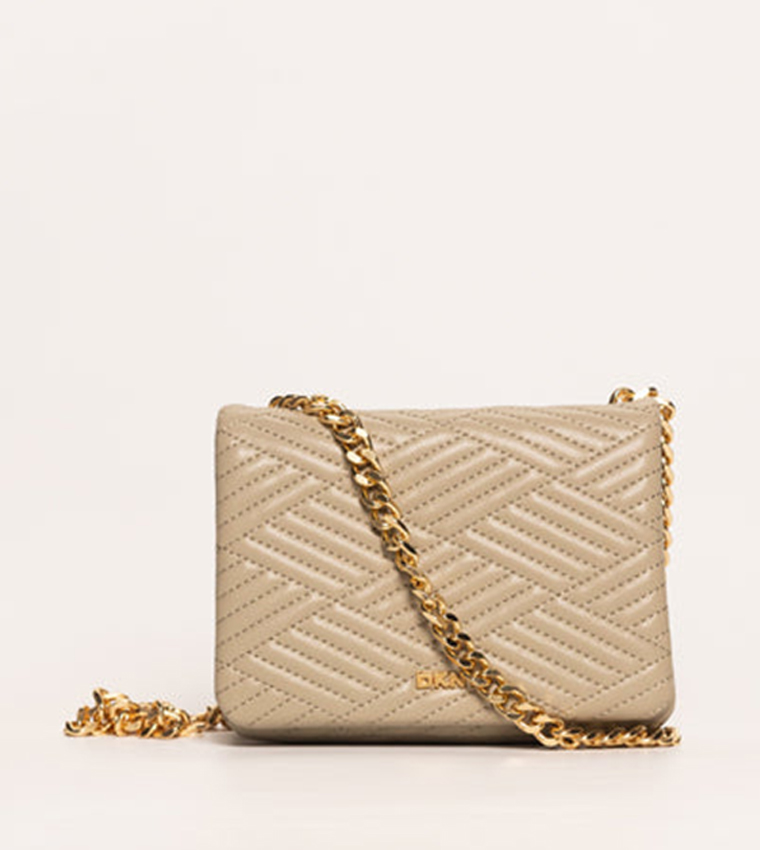 DEEDRA Textured Flap Shoulder Bag