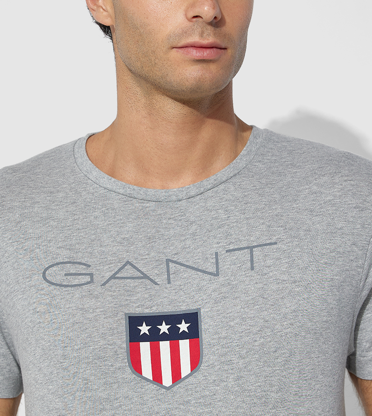 Shield Printed Crew Neck T-Shirt