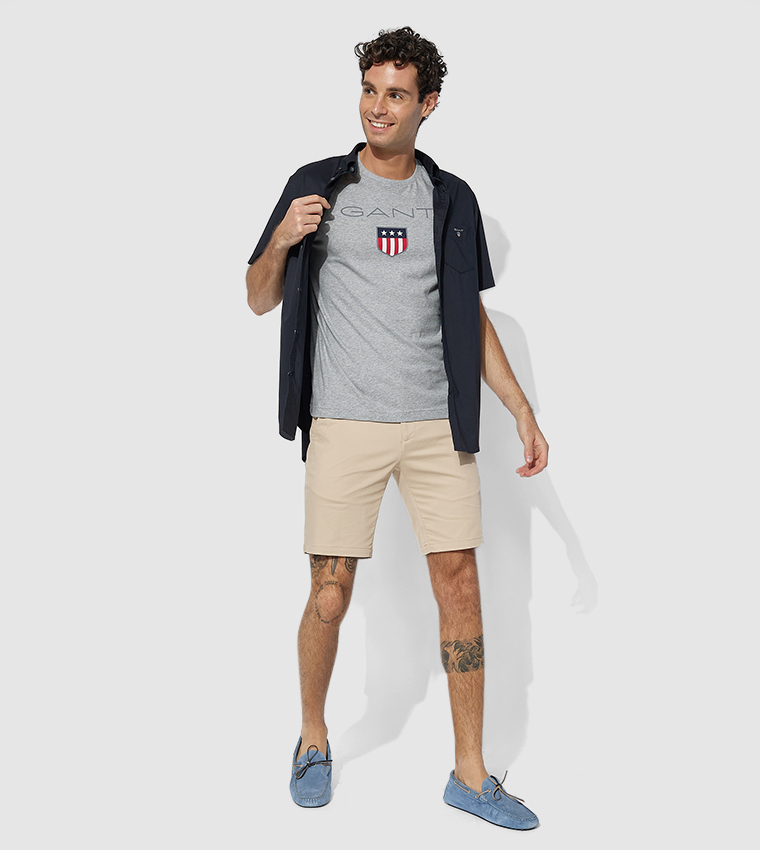 Shield Printed Crew Neck T-Shirt