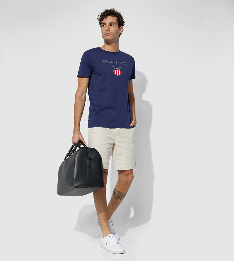 Shield Printed Crew Neck T-Shirt