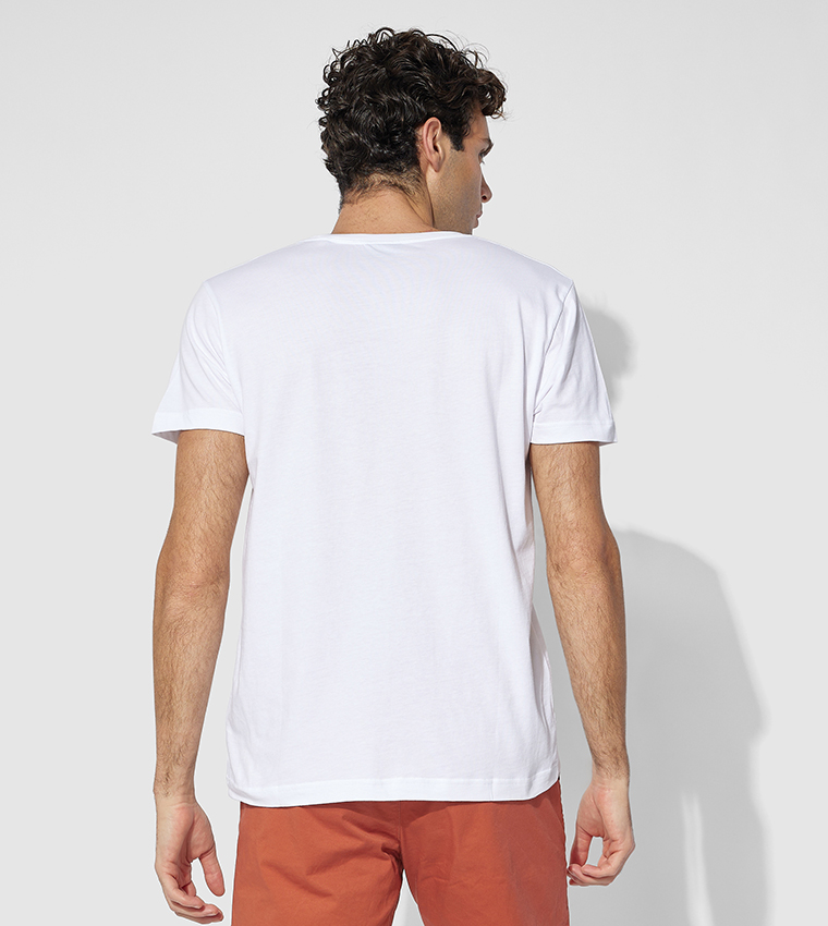Shield Printed Crew Neck T-Shirt