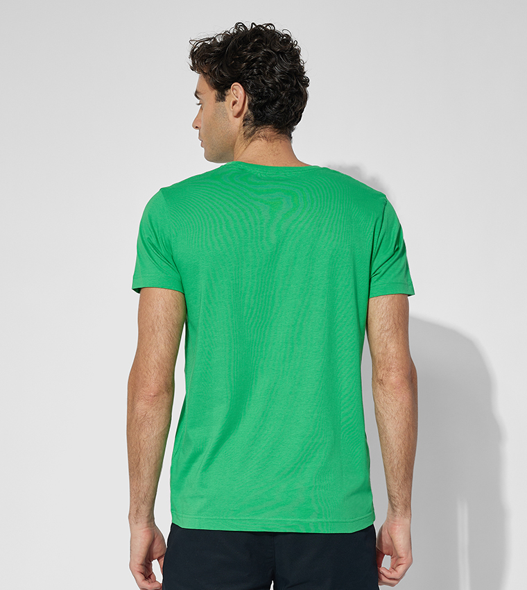 Shield Printed Crew Neck T-Shirt