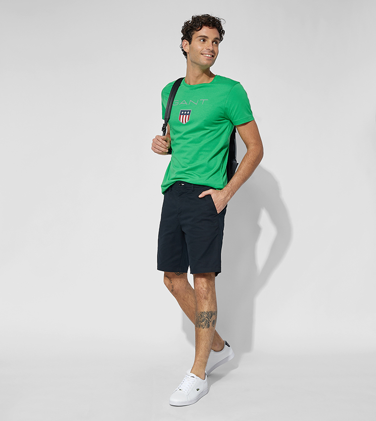 Shield Printed Crew Neck T-Shirt