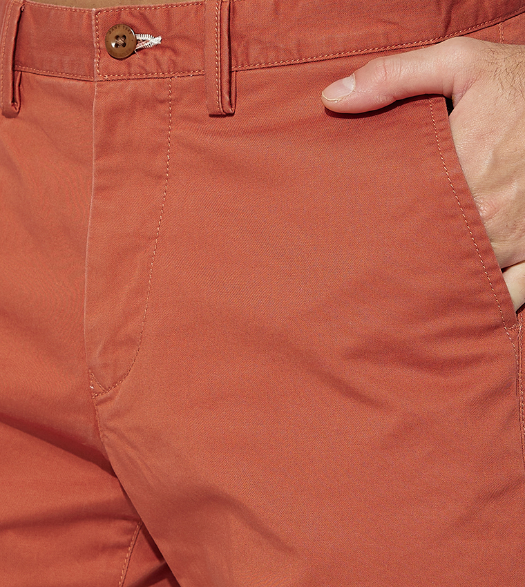 Hallden Slim Fit Twill Shorts