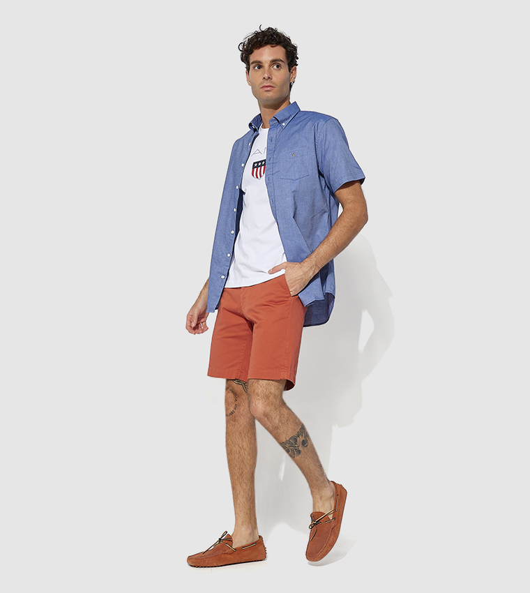 Hallden Slim Fit Twill Shorts