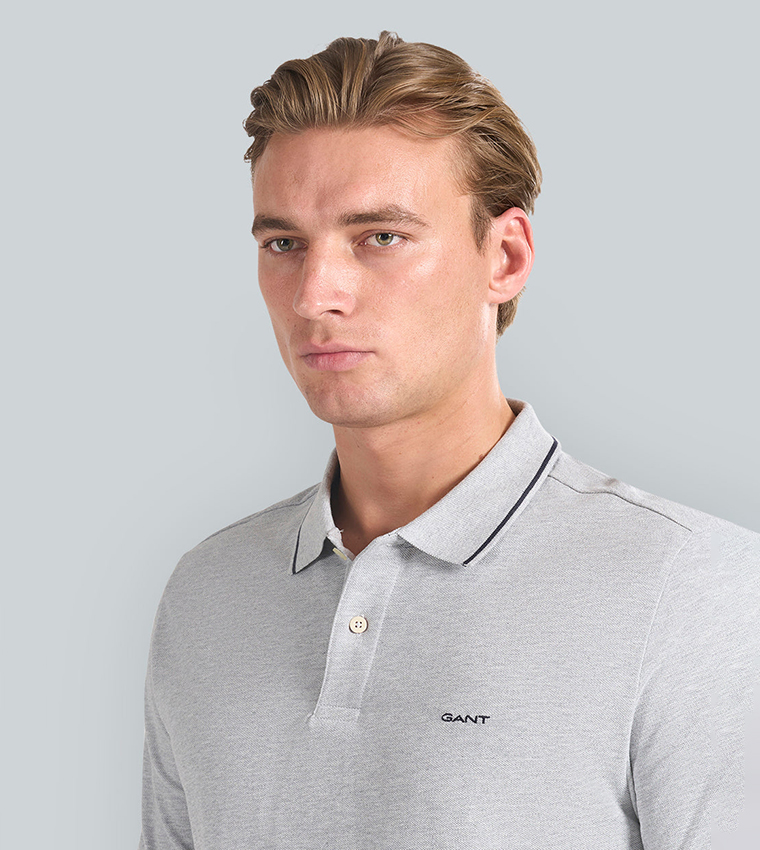 Contrast Tipping Pique Polo T-Shirt